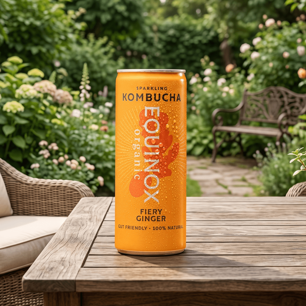 Equinox Organic Kombucha Fiery Ginger