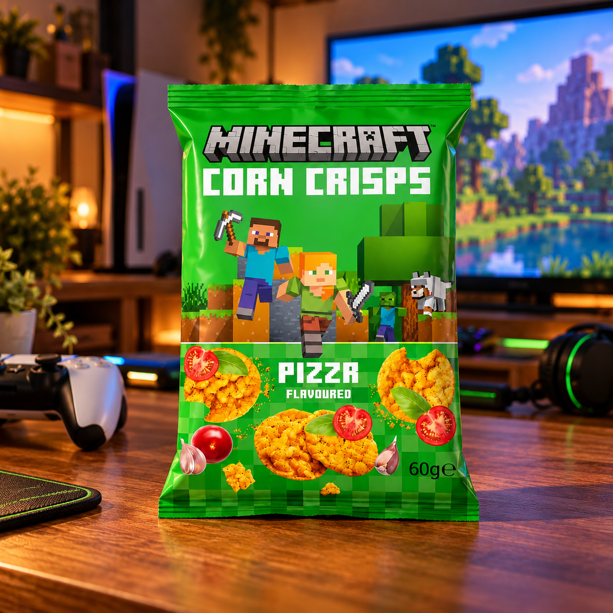 Minecraft Corn Crisps Pizza