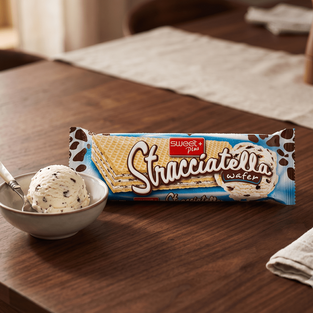 Sweet Plus Stracciatella Wafer Milk Cream And Dark Chocolate Chips