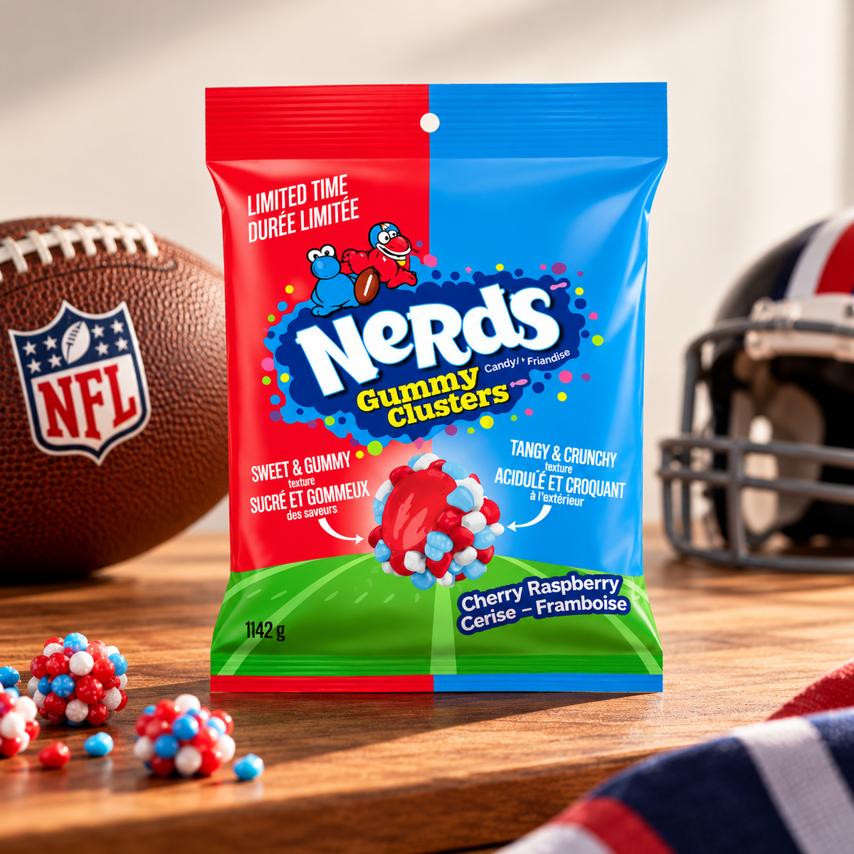 Nerds Gummy Clusters NFL Cherry Raspberry
