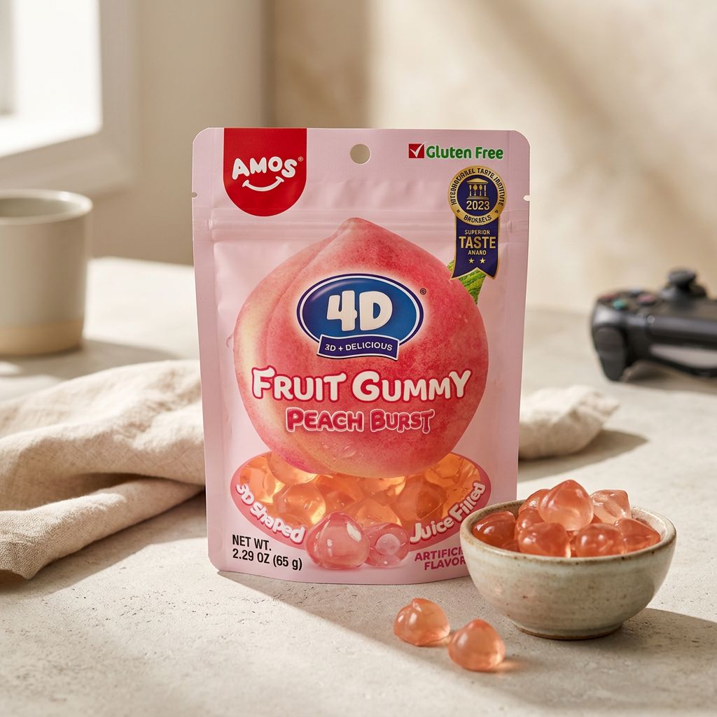 Amos 4D Fruit Gummy Peach