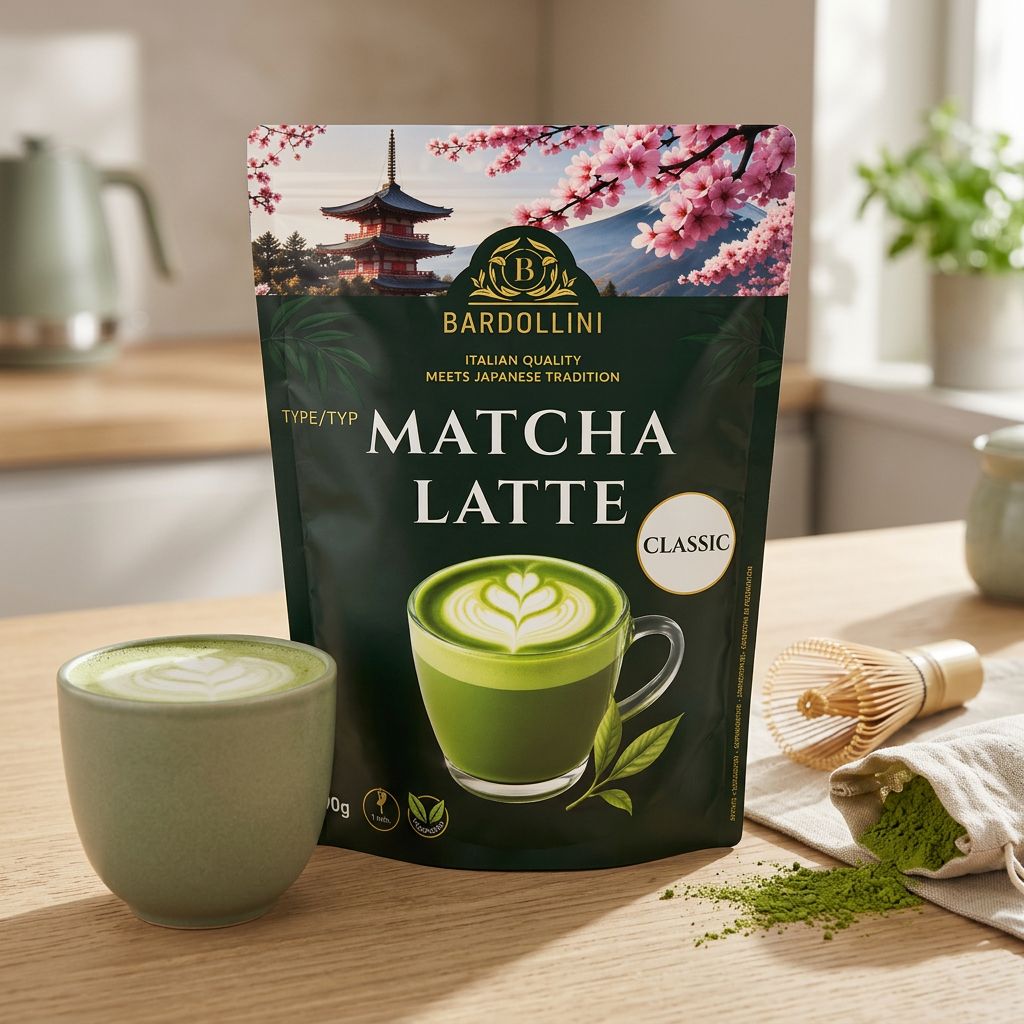 Bardollini Matcha Latte Classic, poudre instantanée matcha latte, disponible sur My American Shop
