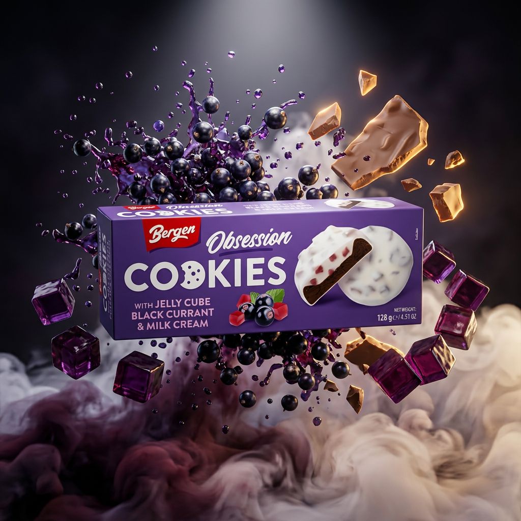 Bergen Cookies Jelly Cube Black Currant & Milk Cream