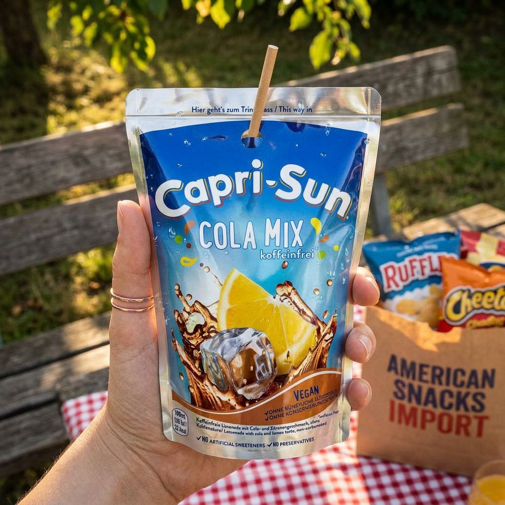 Capri Sun Cola en poche souple 200ml, soda importé des États-Unis au goût cola, disponible sur My American Shop