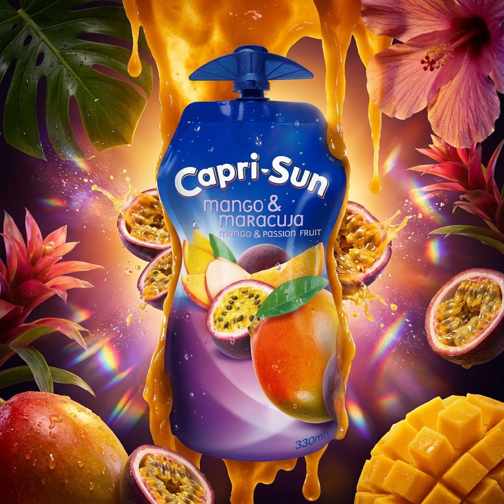 Capri Sun Mango Maracuja, poche individuelle saveur mangue passion importée, disponible sur My American Shop