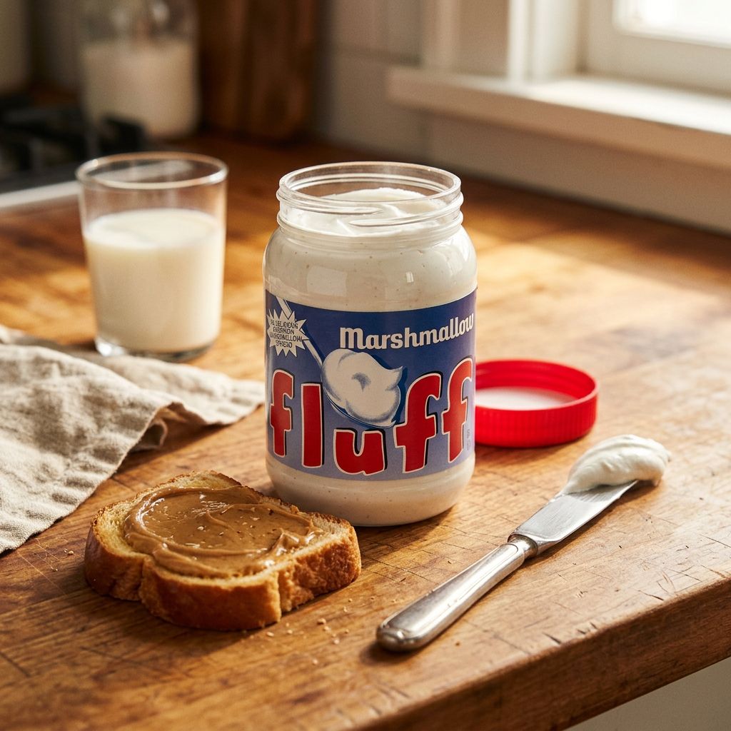 Durkee Fluff Marshmallow, crème tartinable vanillée américaine en pot, sans matières grasses, disponible sur My American Shop