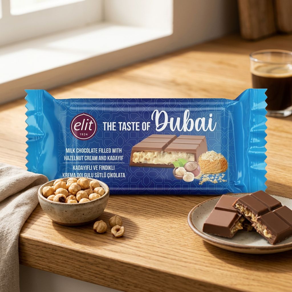 Elit Dubai Milk Chocolate Hazelnut Cream & Kadayif
