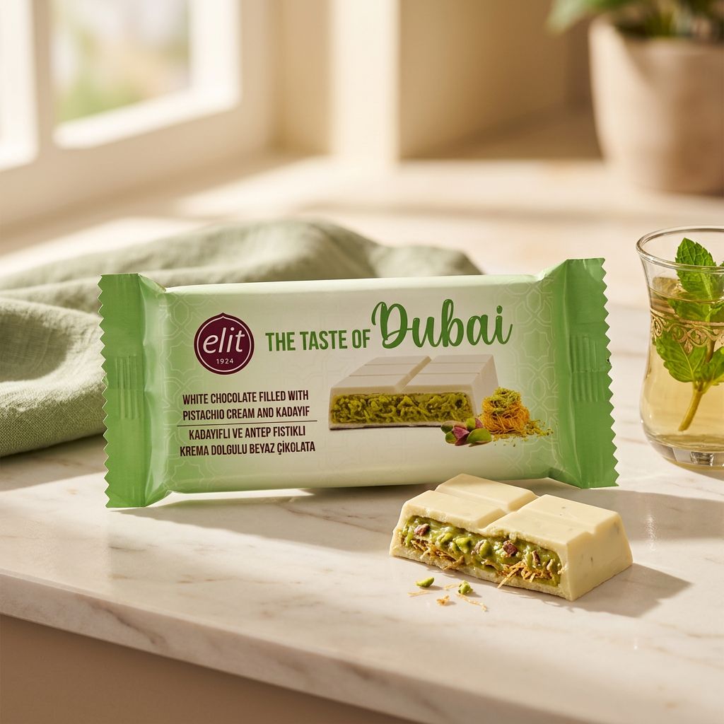 Elit Dubai White Chocolate & Pistachio