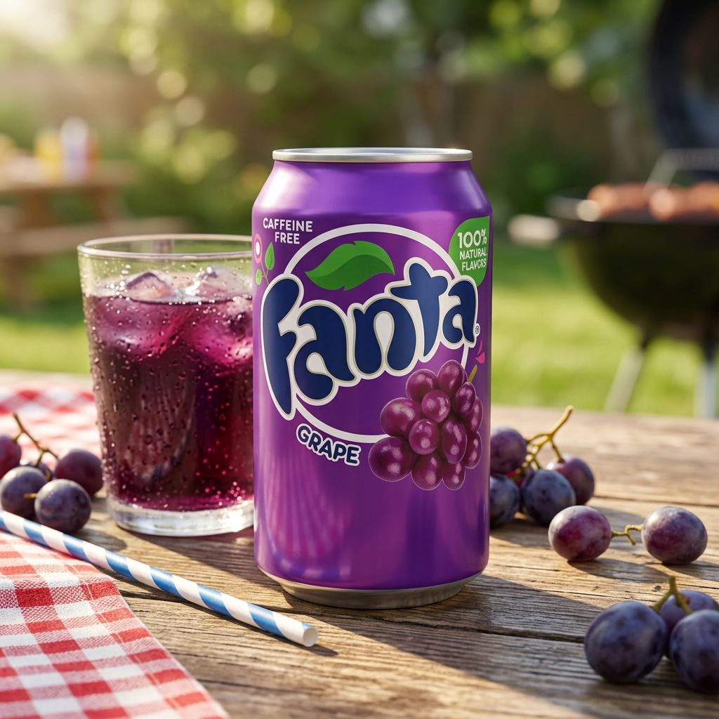 Fanta Grape US, soda raisin américain en canette violette intense, importé des États-Unis, disponible sur My American Shop