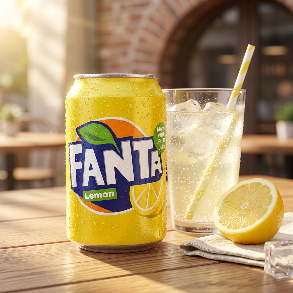 Canette Fanta Lemon soda citron pétillant arômes naturels 33cl disponible sur My American Shop