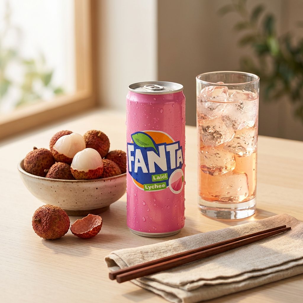 Fanta Lychee canette soda pétillant saveur litchi edition rare importée, disponible sur My American Shop