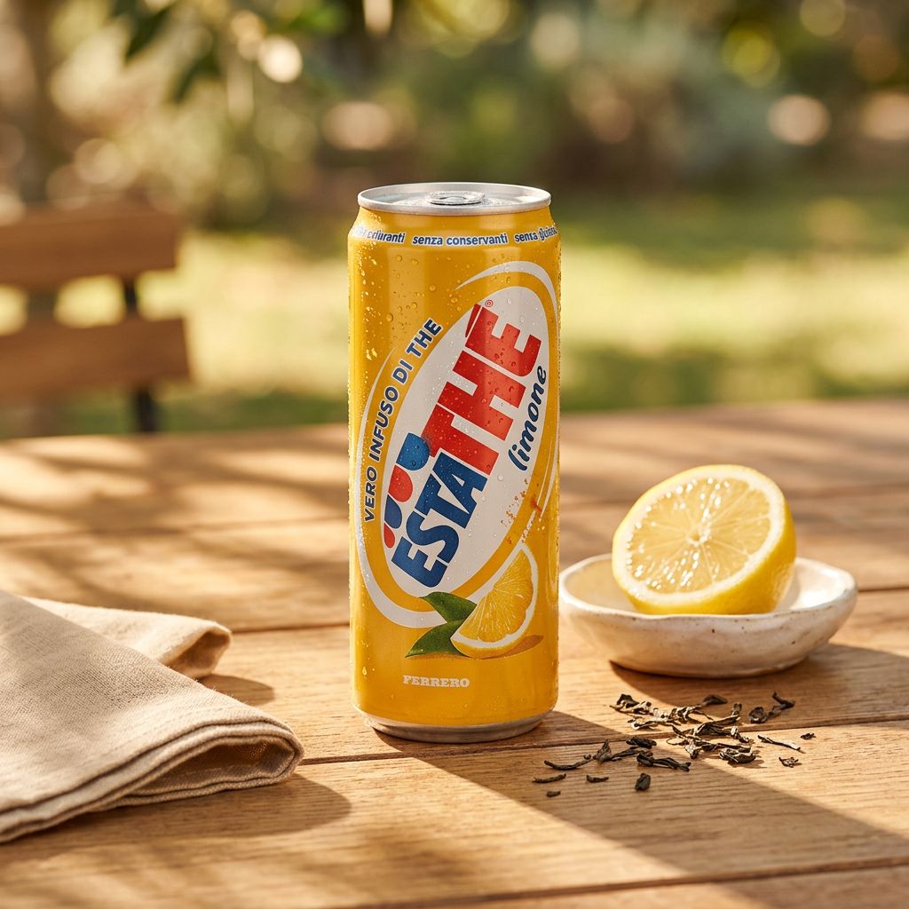 Ferrero Estathe canette citron, thé glacé italien au citron 330ml, disponible sur My American Shop