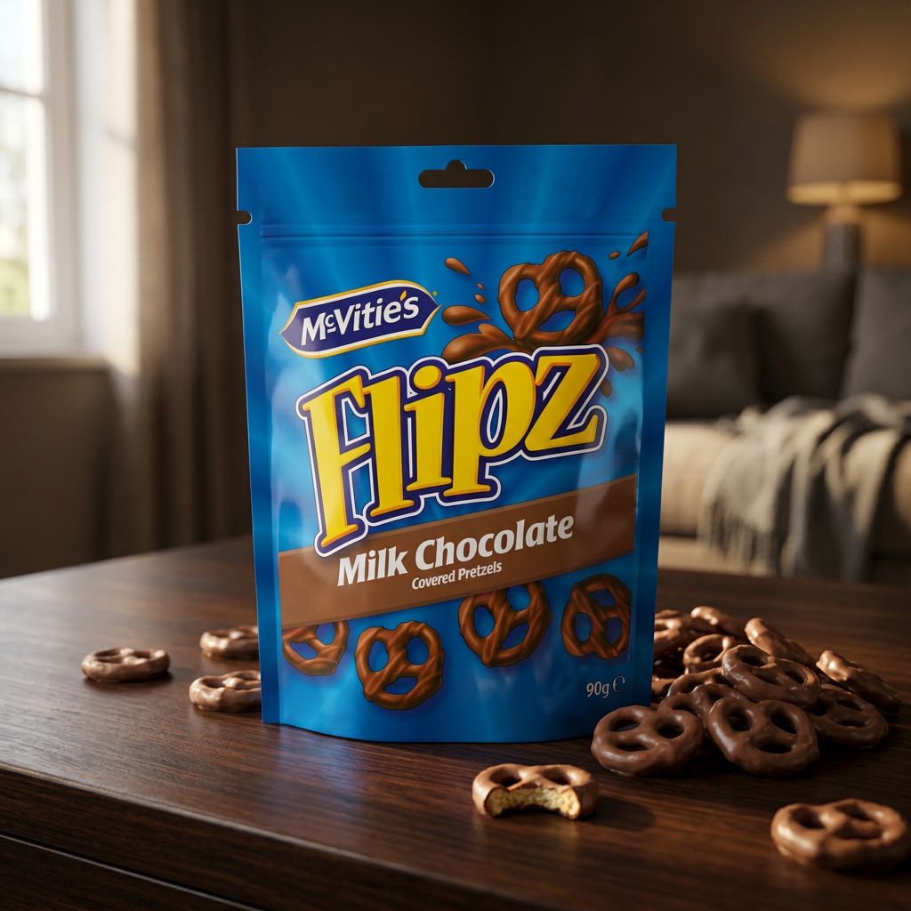 Flipz Milk Chocolate, bretzels enrobés de chocolat au lait americains, sachet original US, disponible sur My American Shop