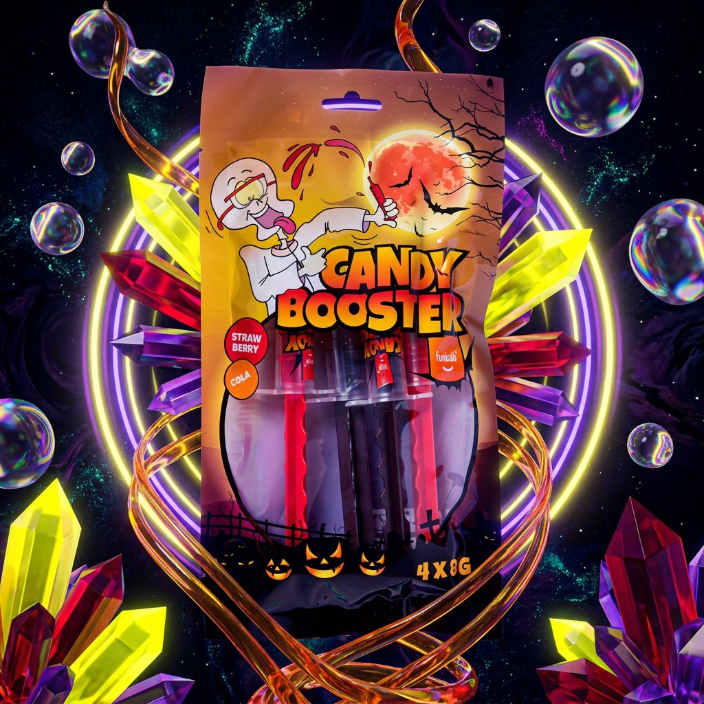 Funlab Candy Booster, bonbons gélifiés acidulés fruités, confiserie boostée en sachet, disponible sur My American Shop