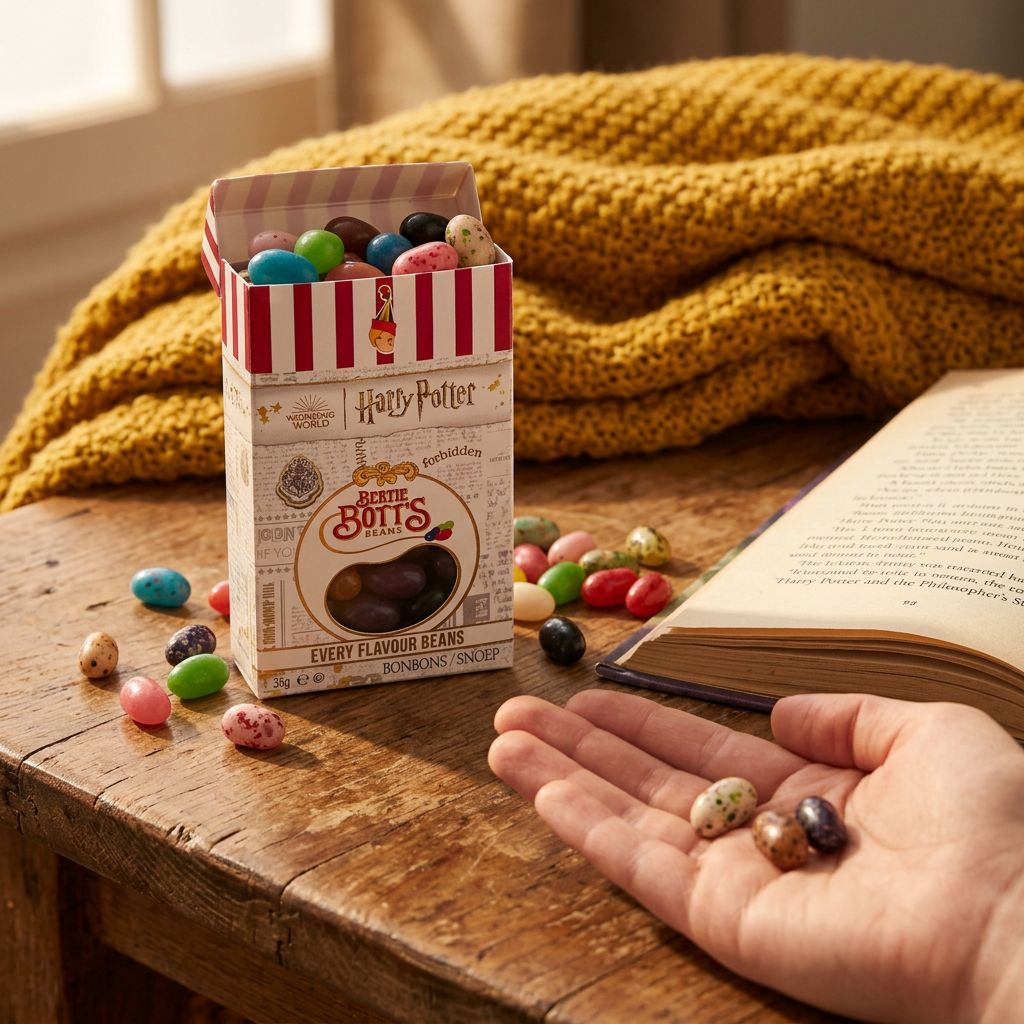 Jelly Belly Bertie Bott's Harry Potter small box, bonbons surprises toutes saveurs, importés USA, disponible sur My American Shop