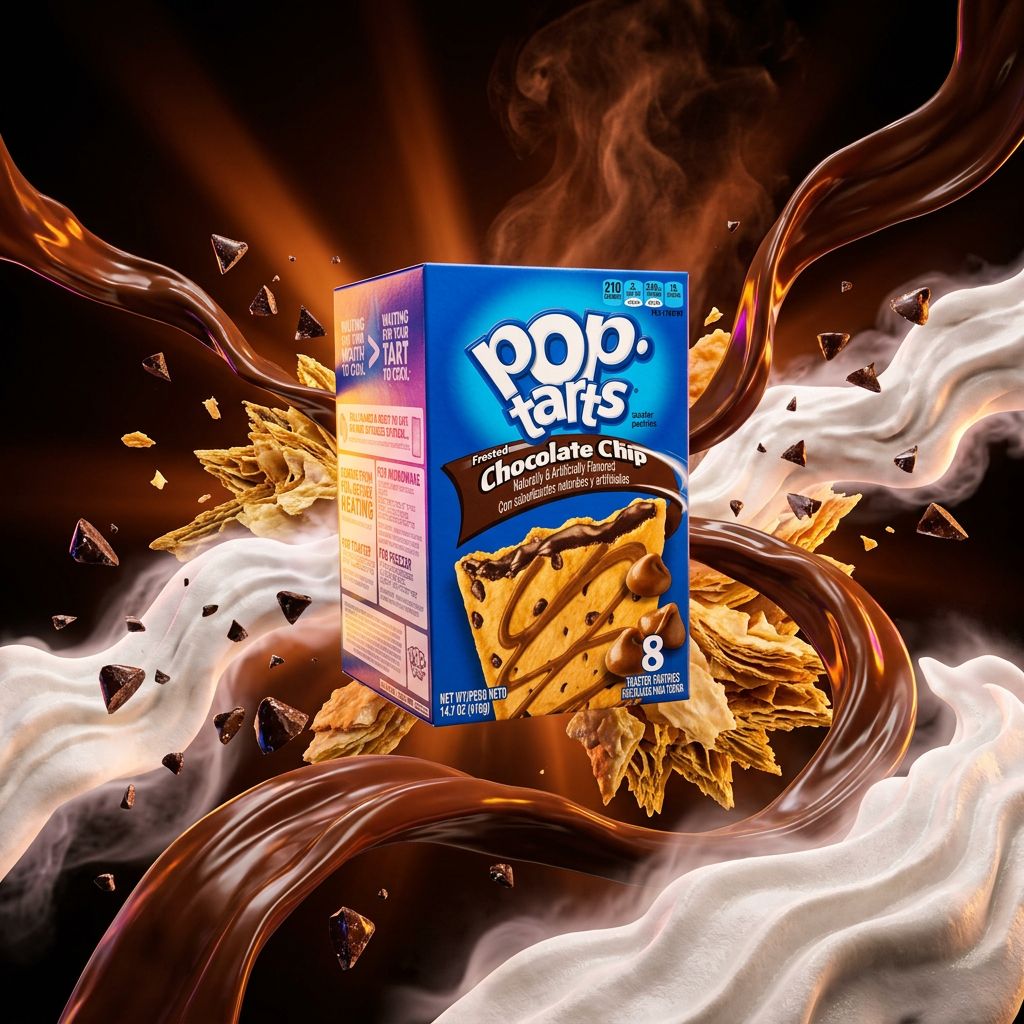 Kellogg's Pop Tarts Frosted Chocolate Chip format Big, importé des USA, disponible sur My American Shop