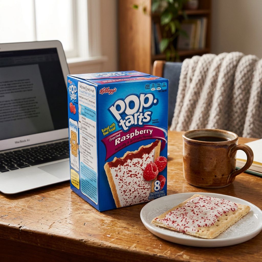 Kellogg's Pop Tarts Frosted Raspberry Big, snack américain framboise format genereux, disponible sur My American Shop