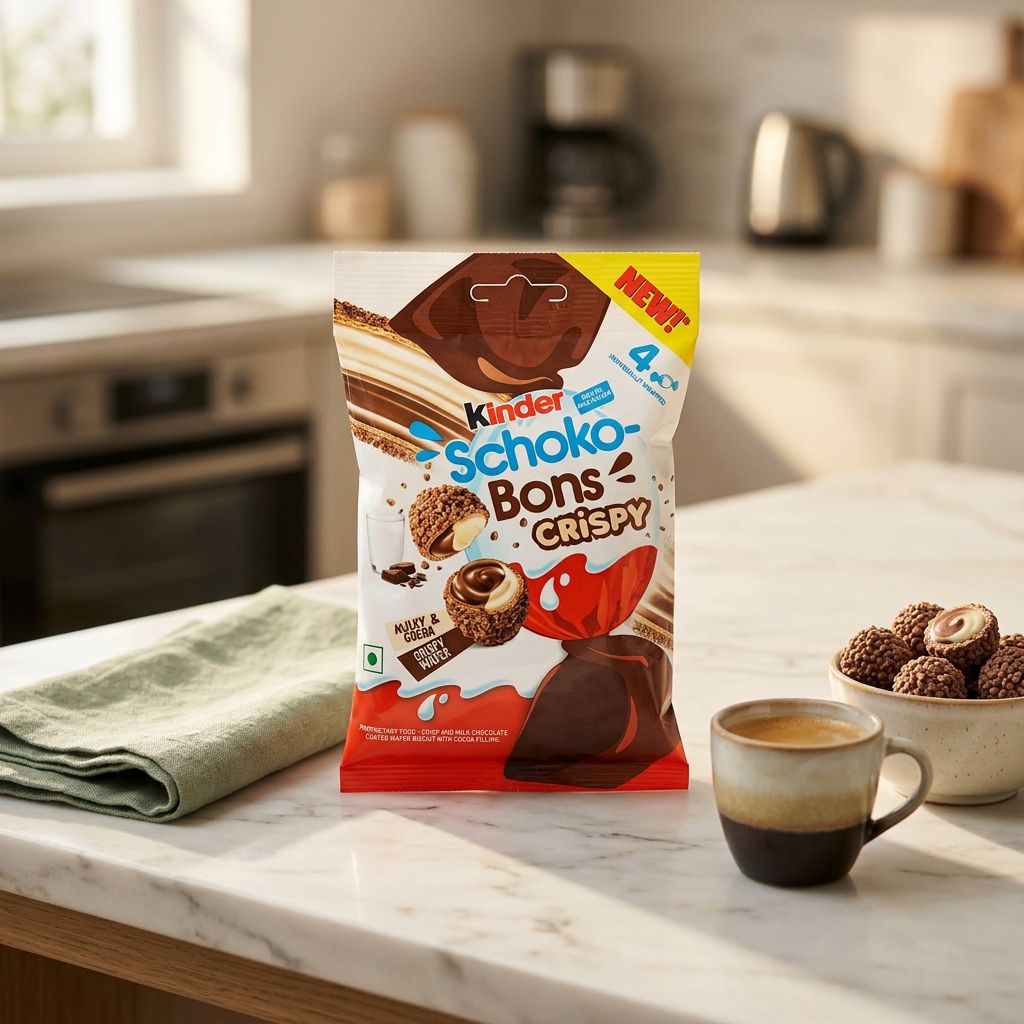 Kinder Schoko Bons Crispy Small, chocolat au lait croustillant édition Dubaï, disponible sur My American Shop