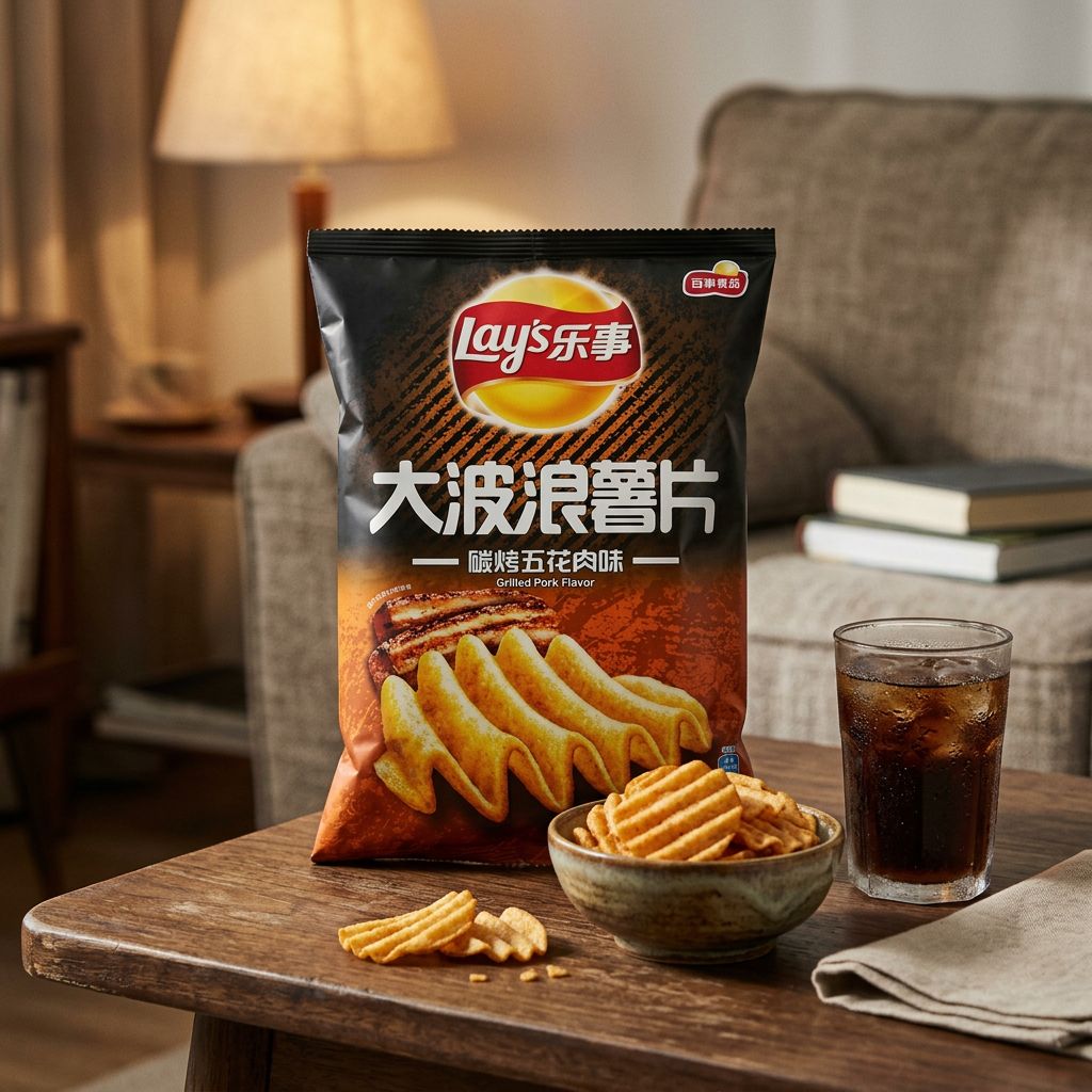 Lay's Deep Ridged Grilled Pork Flavor