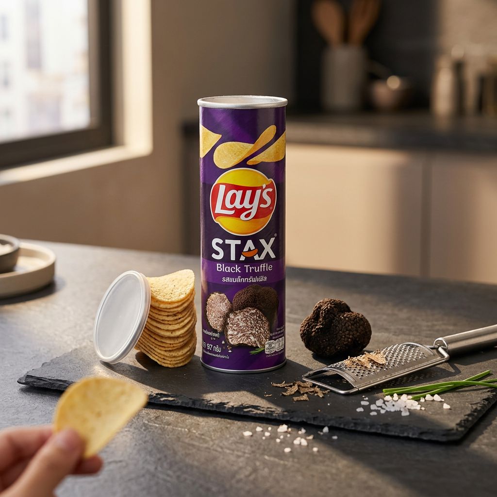 Lay's Stax Black Truffle Flavor