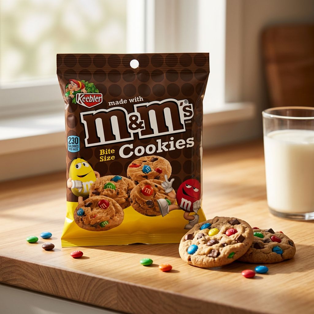 M&M's Cookies americain aux M&M's Minis et chocolat, biscuit moelleux importe des USA, disponible sur My American Shop