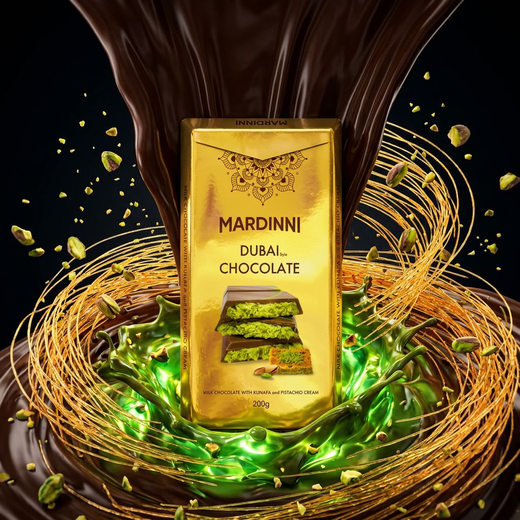 Mardinni Dubai Chocolate With Kunafa & Pistachio Cream Medium