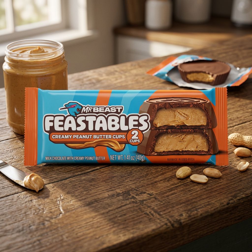 Mr Beast Feastables Cups Creamy Peanut Butter