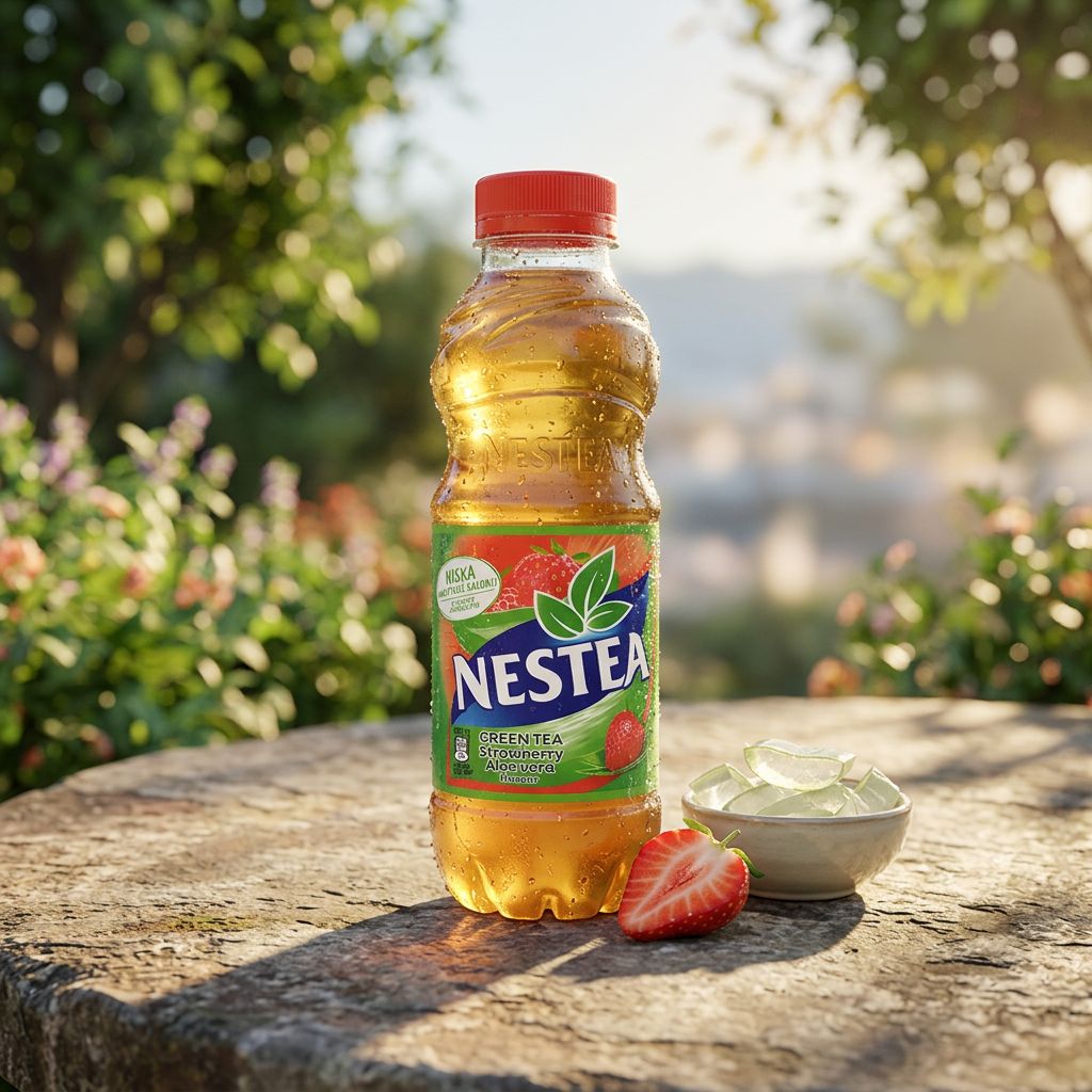 Nestea Green Tea Fraise & Aloe Vera, thé glacé importé en canette, disponible sur My American Shop