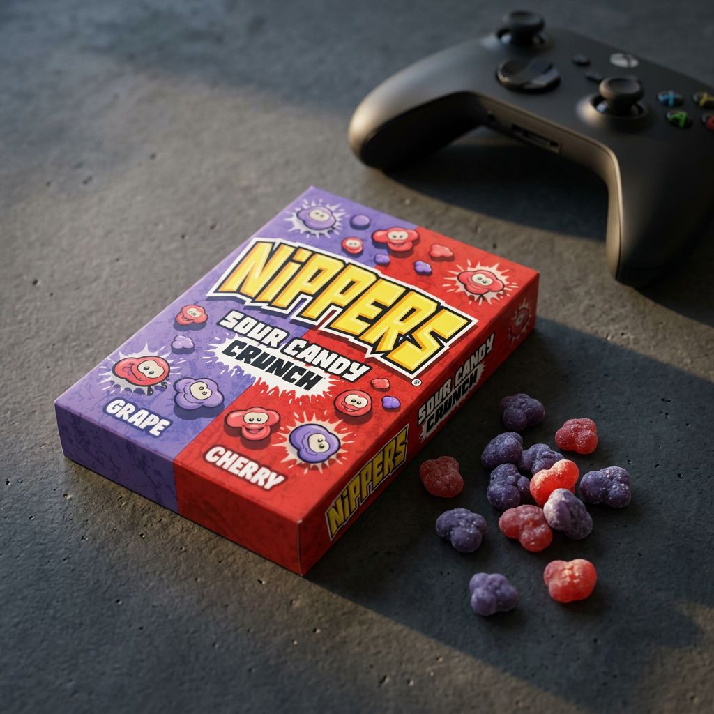 Nippers Sour Candy Crunch Grape Cherry