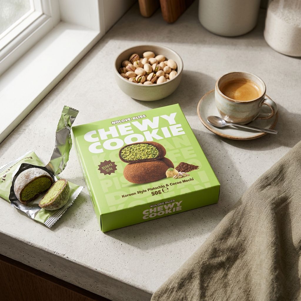 NoLove Bliss Chewy Cookie Pistachio Cocoa Mochi