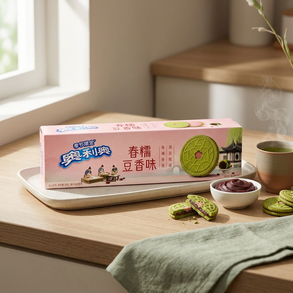 Oreo Spring Limited Edition Mugwort Red Bean Flavor