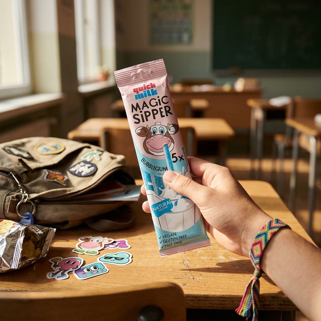 Quick Milk Magic Slipper Bubble Gum
