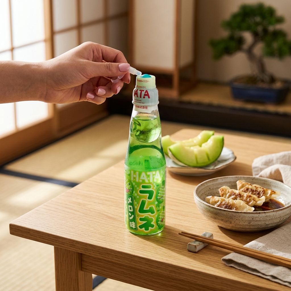 Ramune Hatakosen Soda Melon