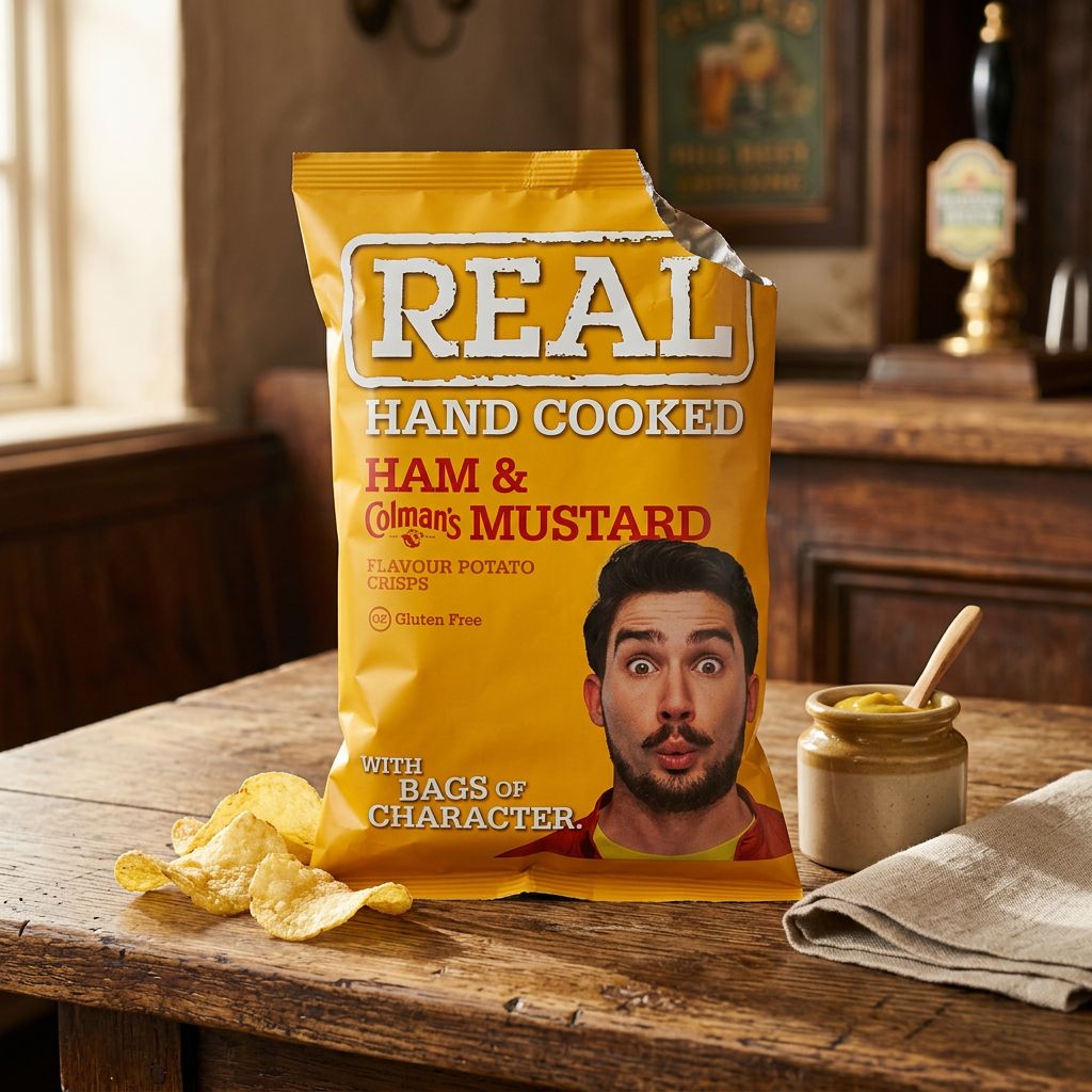Real Crisp Small Ham and English Mustard