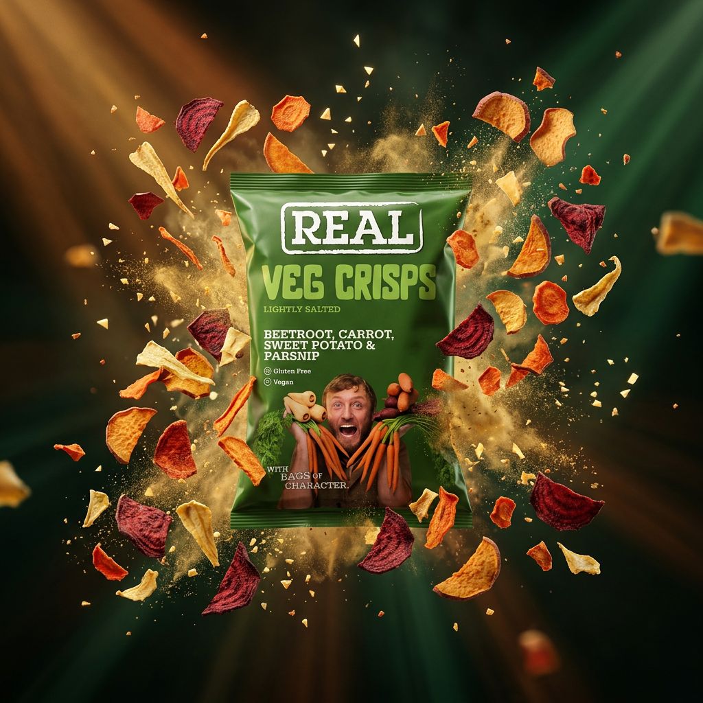 Real Crisp Vegetables Crisps, snack américain croustillant aux légumes importé des USA, disponible sur My American Shop