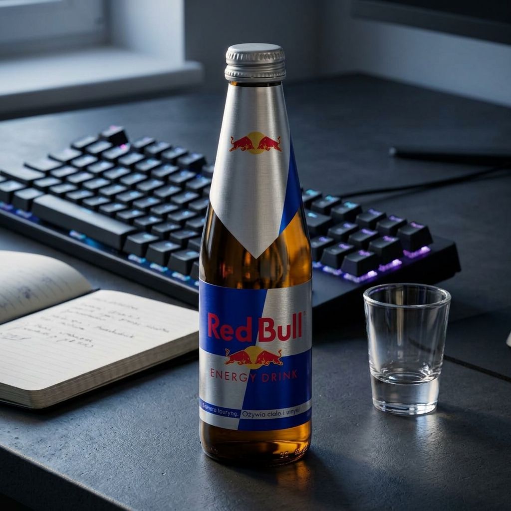 Red Bull Original en bouteille verre importée, format exclusif premium, disponible sur My American Shop