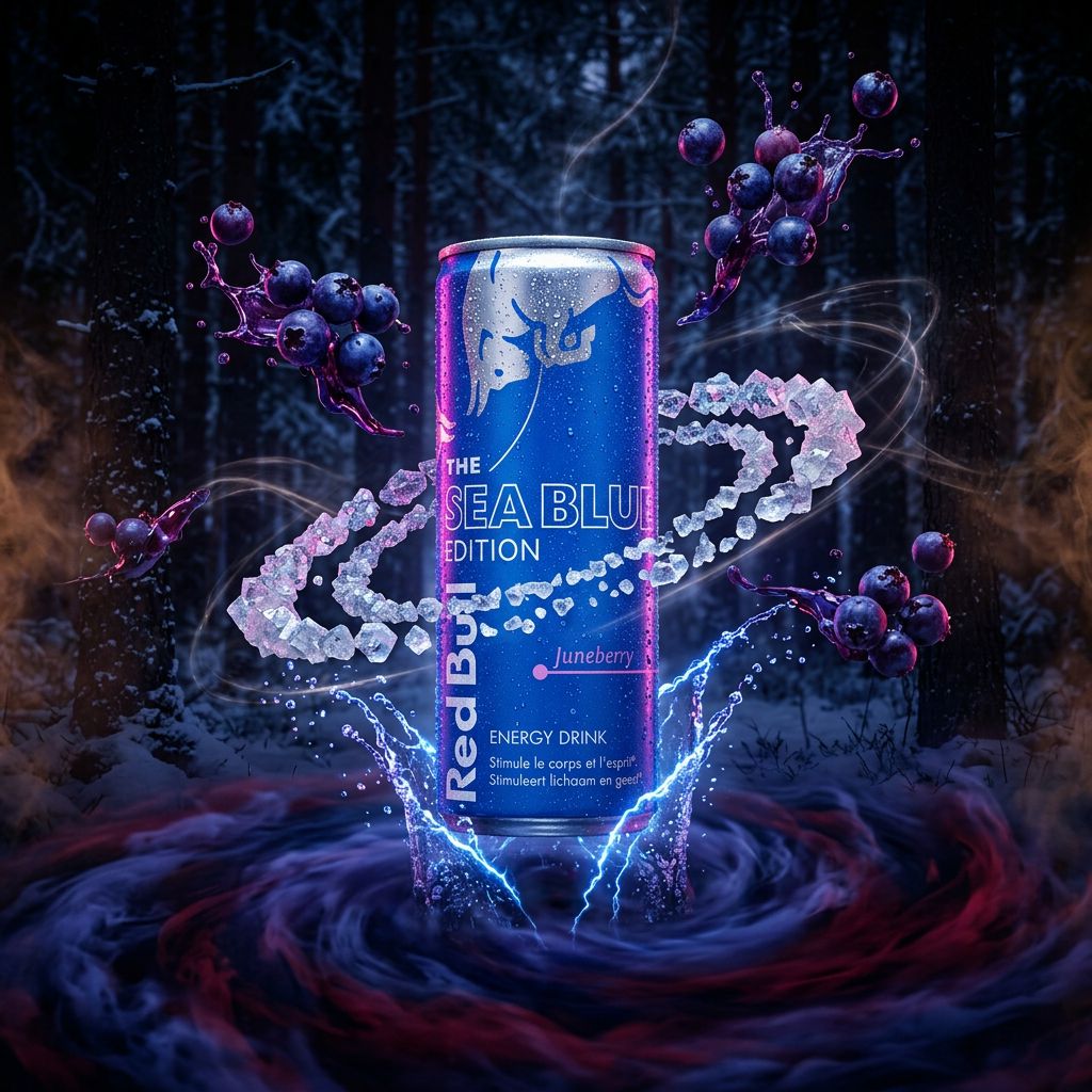 Red Bull Summer Edition Juneberry 250ml, canette édition limitée saveur baies sauvages, disponible sur My American Shop