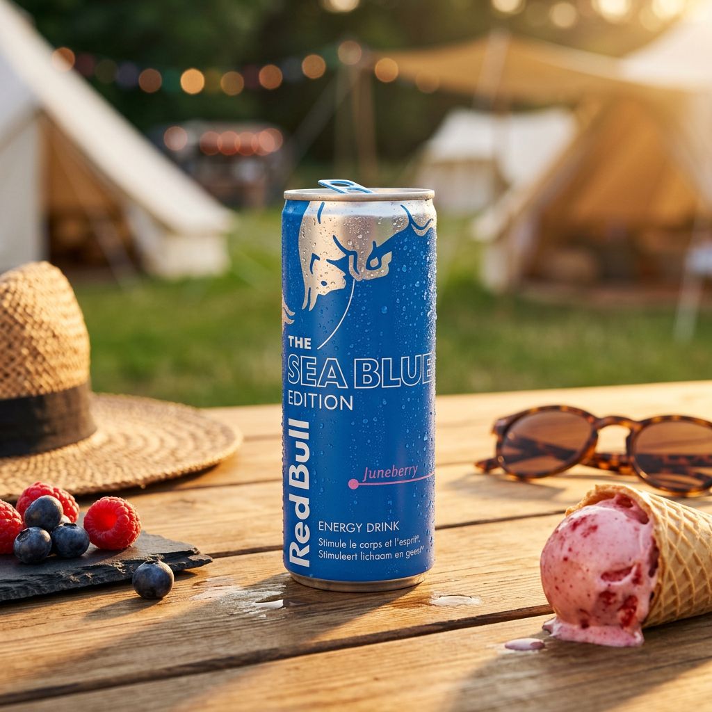 Red Bull Summer Edition Juneberry 250ml, canette édition limitée saveur baies sauvages, disponible sur My American Shop