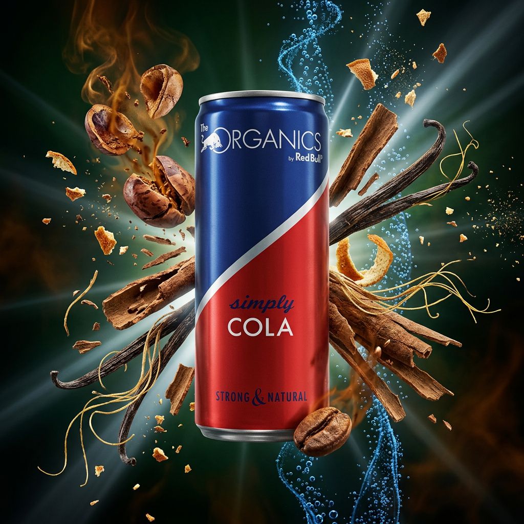 Red Bull Organics Simply Cola Big, canette bio format XXL aux arômes naturels, disponible sur My American Shop