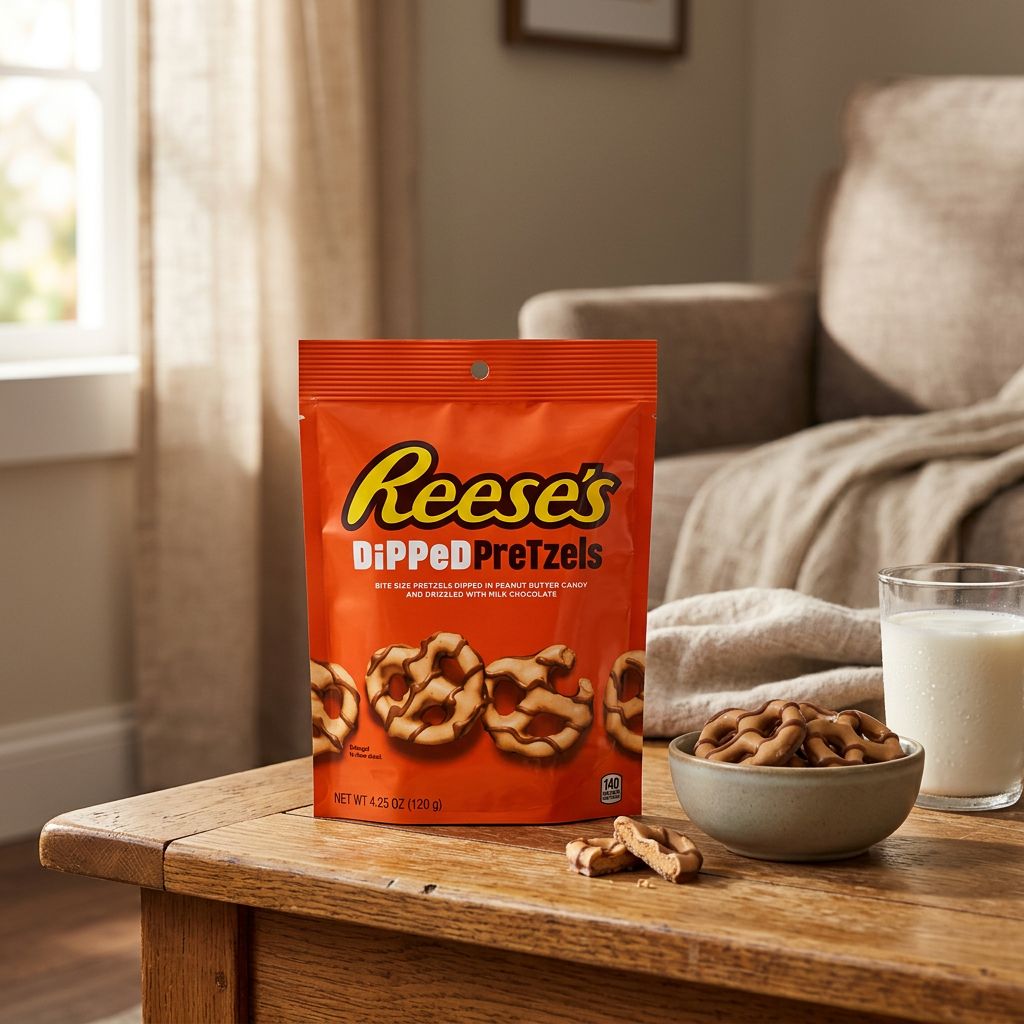 Reese's Dipped Pretzels, bretzels enrobés beurre de cacahuète et chocolat au lait, importés des USA, disponible sur My American Shop