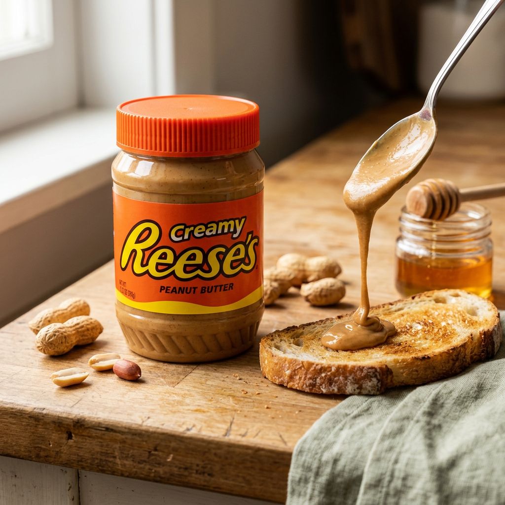Reese's Peanut Butter Creamy Spread, pâte à tartiner cacahuète onctueuse importée des USA, disponible sur My American Shop