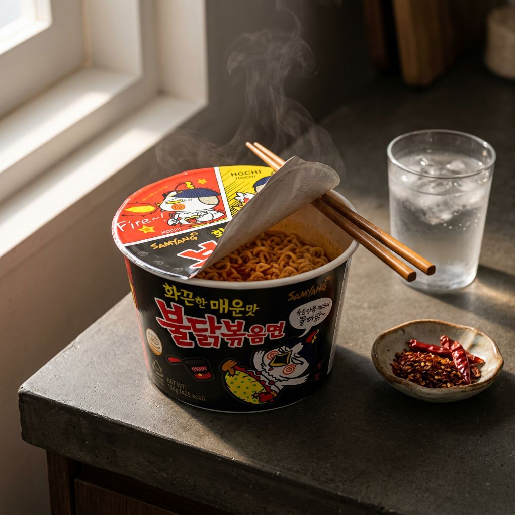 Samyang Ramen Bowl Hot Chicken Spicy Big, format extra-large, ramen épicé coréen instantané, disponible sur My American Shop