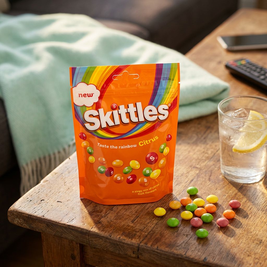 Skittles Citrus Pouch, sachet refermable agrumes importé des USA, disponible sur My American Shop