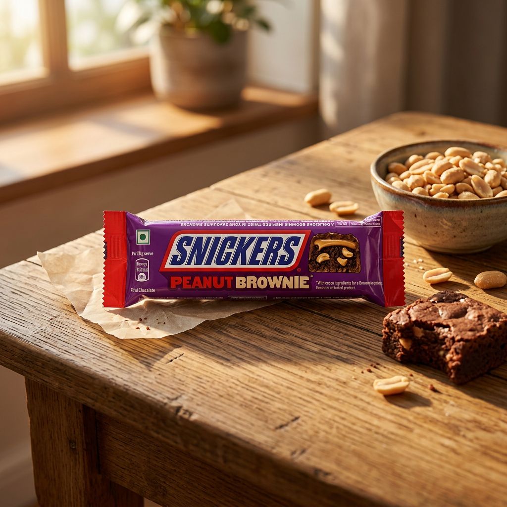 Snickers Peanut Brownie, barre chocolatée américaine caramel cacahuètes et brownie, importée des USA, disponible sur My American Shop