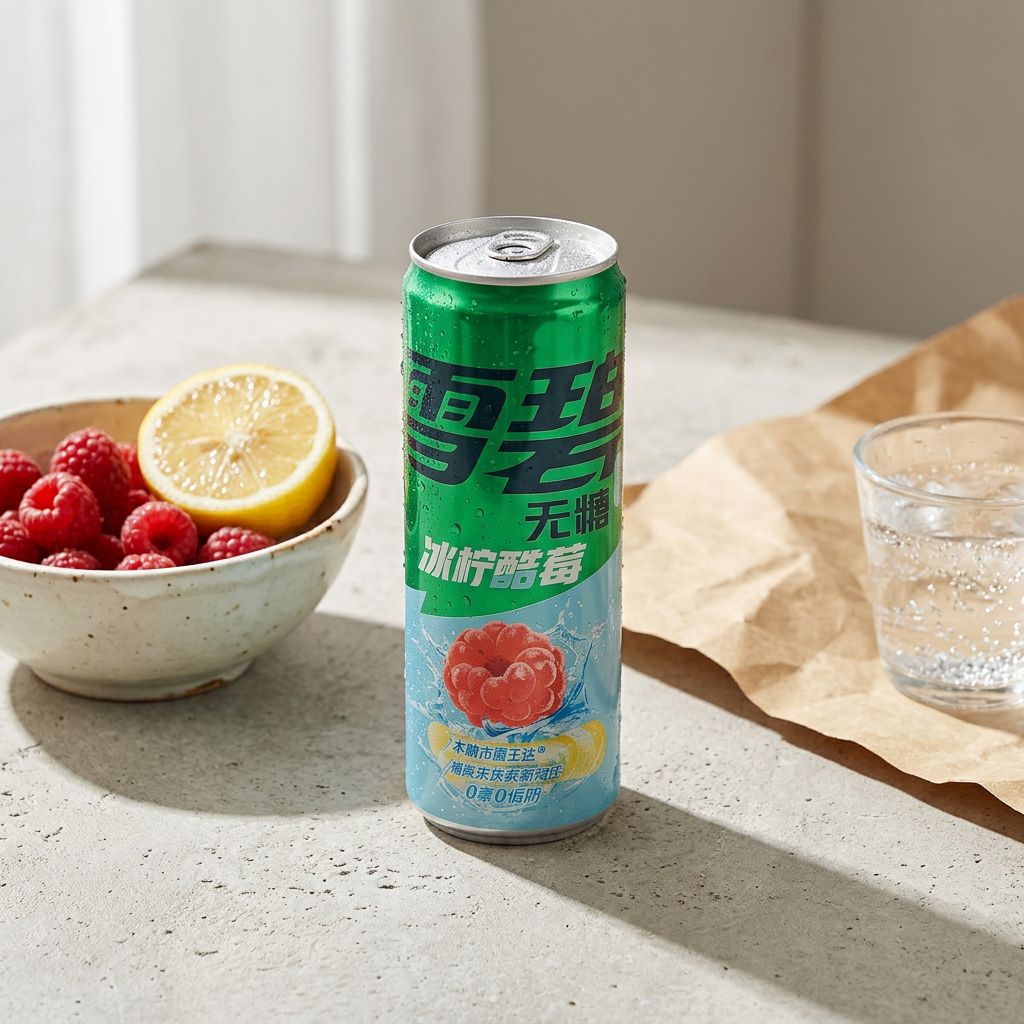 Sprite Raspberry Lemon Zero Chine, canette soda framboise citron sans sucre importée de Chine, disponible sur My American Shop