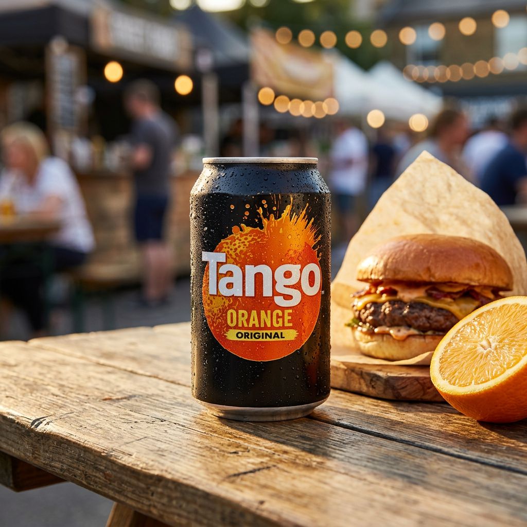 Tango Orange, soda pétillant britannique saveur orange en canette, disponible sur My American Shop