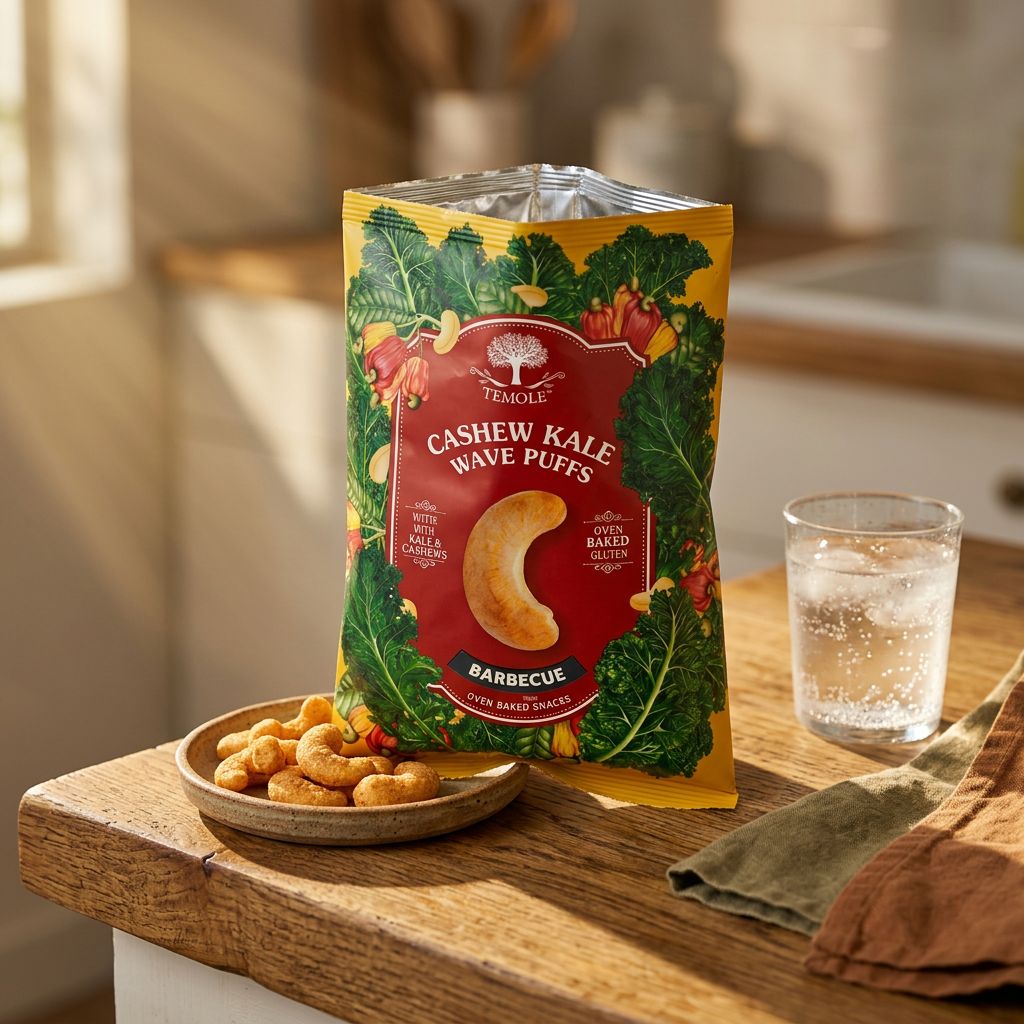 Temole Cashew Kale Wave Puffs Barbecue