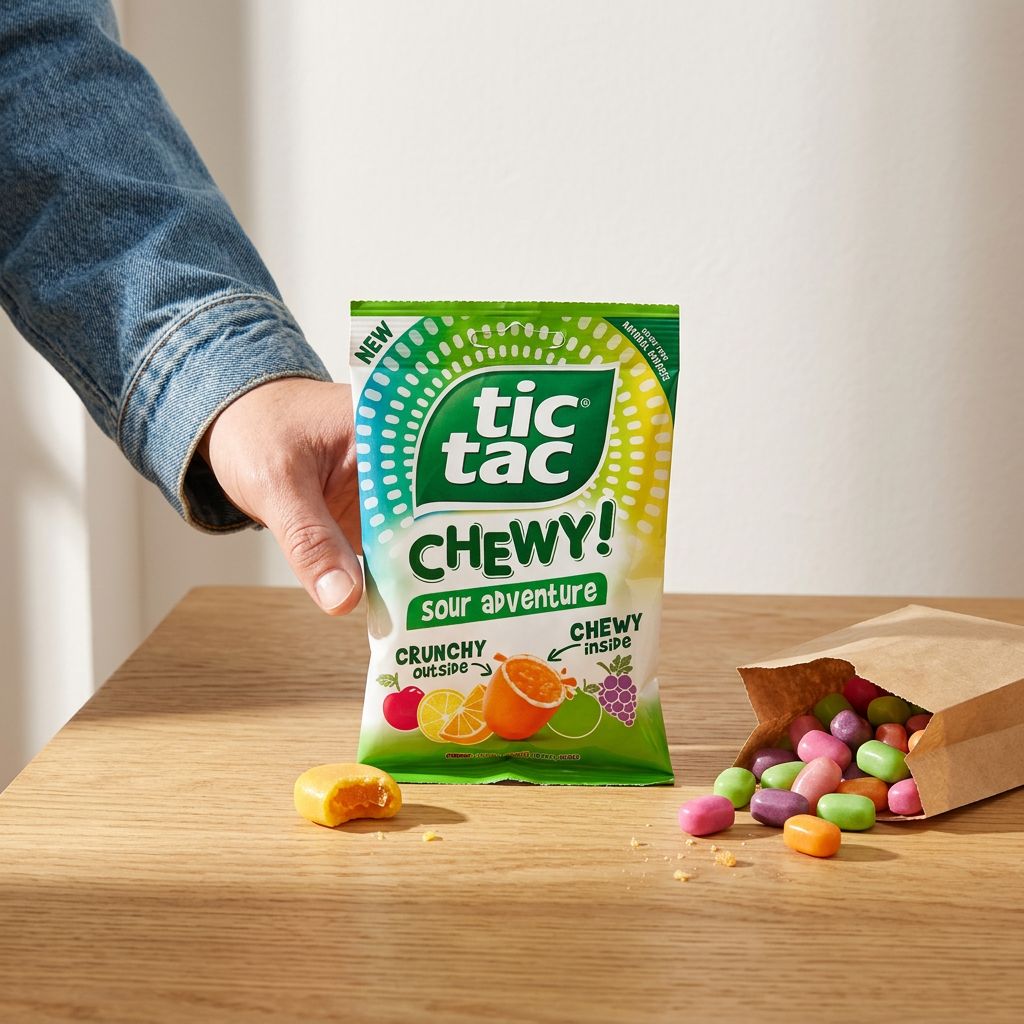 Tic Tac Chewy Sour Adventure, bonbons moelleux acidulés importés des États-Unis, disponible sur My American Shop
