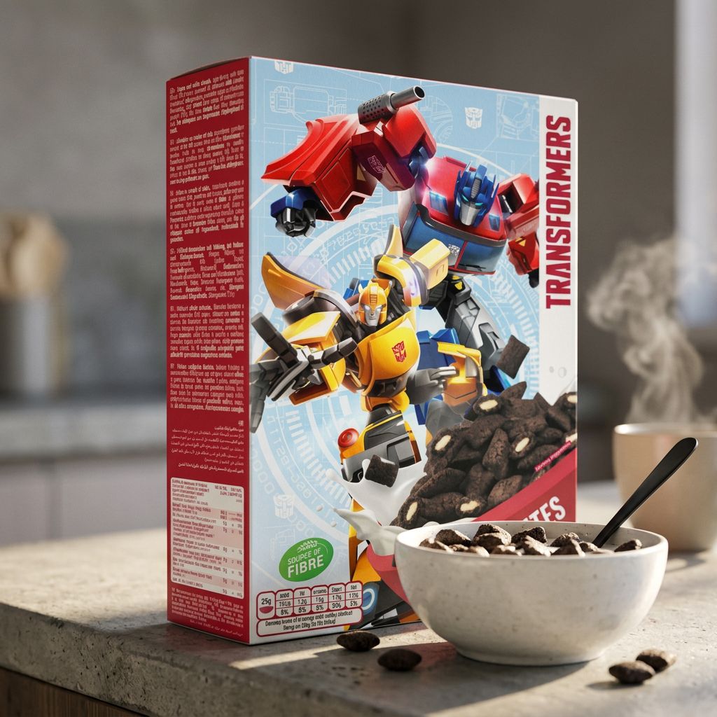 Transformers Cookie Bites Cereal, céréales cacao fourrées crème lait Honestly Good, importées USA, disponible sur My American Shop
