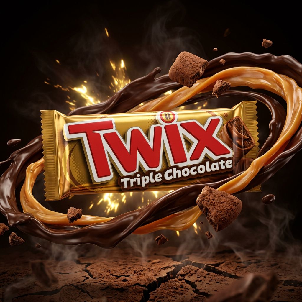 Twix Triple Chocolat, barre biscuitée caramel cacao importée des USA, disponible sur My American Shop